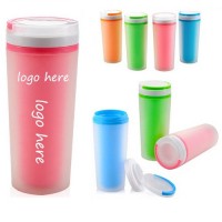 18 Oz. Double Layer matte plastic heat insulated cup