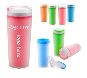 18 Oz. Double Layer matte plastic heat insulated cup